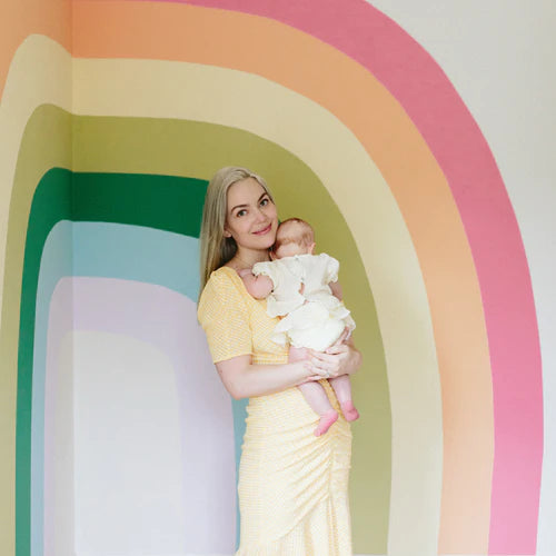 DIY Nursery Rainbow Mural - Two Ways