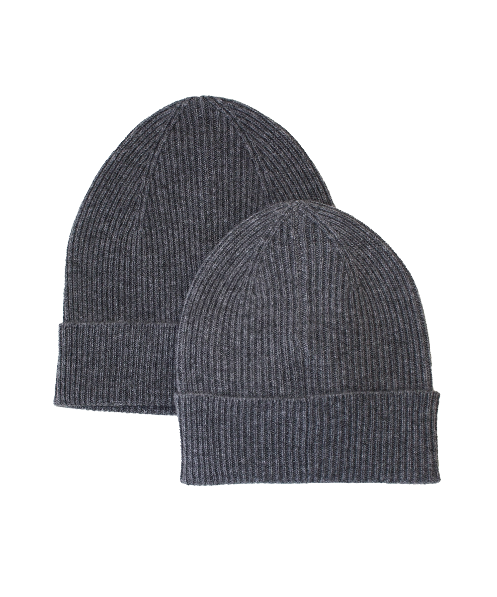 Adult + Mini Beanie Set - Charcoal